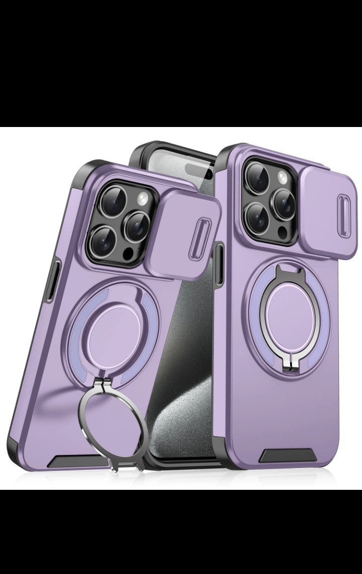 kickstand TPU PU Shock proof Car mount phone Case for iphone 16 15 14 13 pro plus