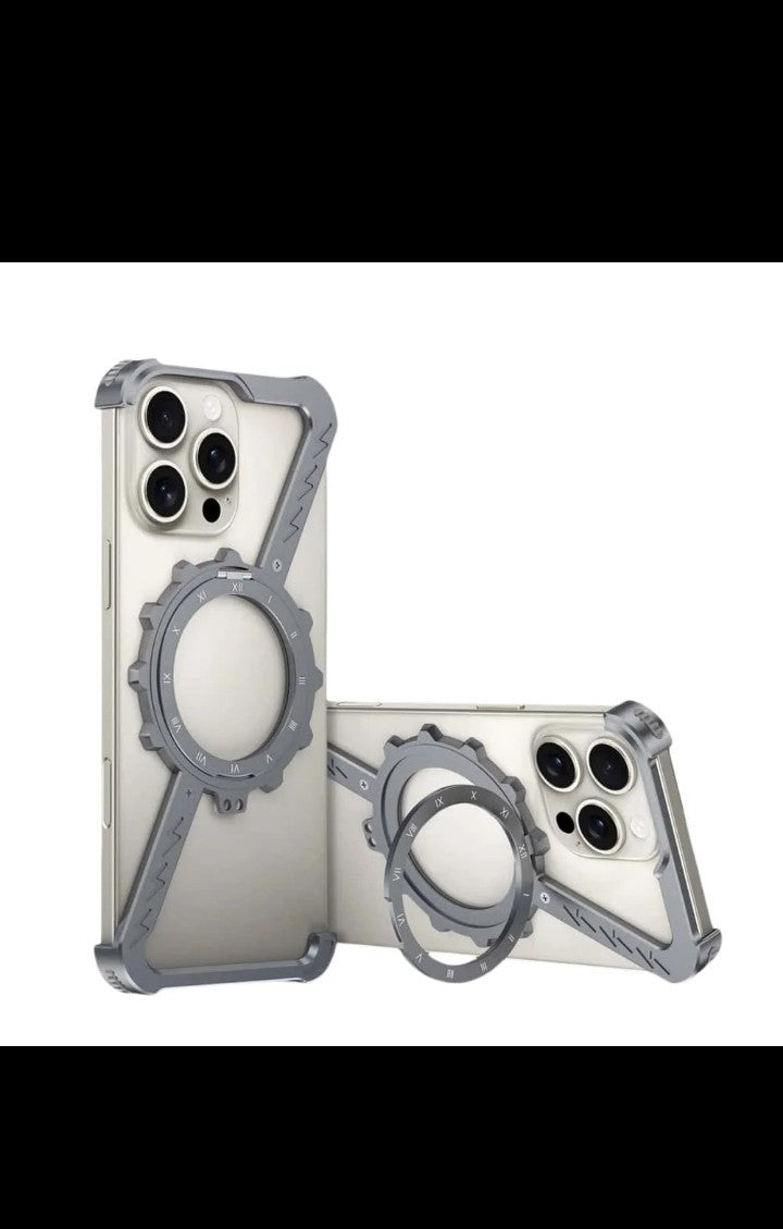 2025 New Anti - fall for airbag for iphone 27 pro max case 360 degree rotating magnetic Holder Unique shape, Metal protective phone Case