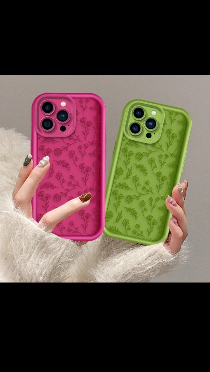 INS - Style protective phone cover Line Floral phone Case Coloured TPU phone Case for iphone 17 16 15 13 pro max 14 15 plus max