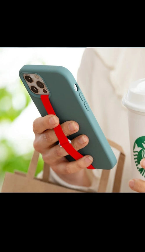 2025 New Simple Modern Mobile Phone Case Silicone Lanyard Mobile Phone Case Wrist Strap Elastic Card