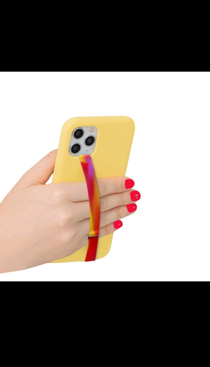 2025 New Simple Modern Mobile Phone Case Silicone Lanyard Mobile Phone Case Wrist Strap Elastic Card