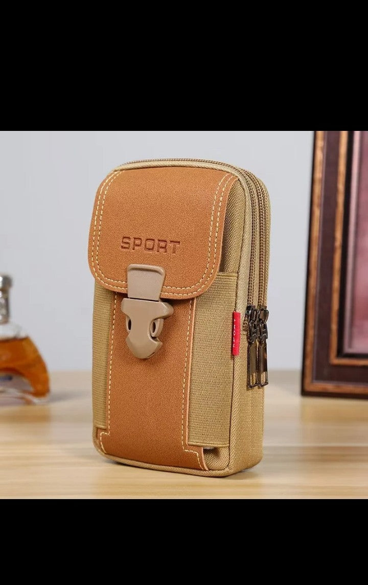 2025 Trending Luxury Mini Camping Bag for Men sports Travel Belt small fanny pack vertical phone and Monday purse