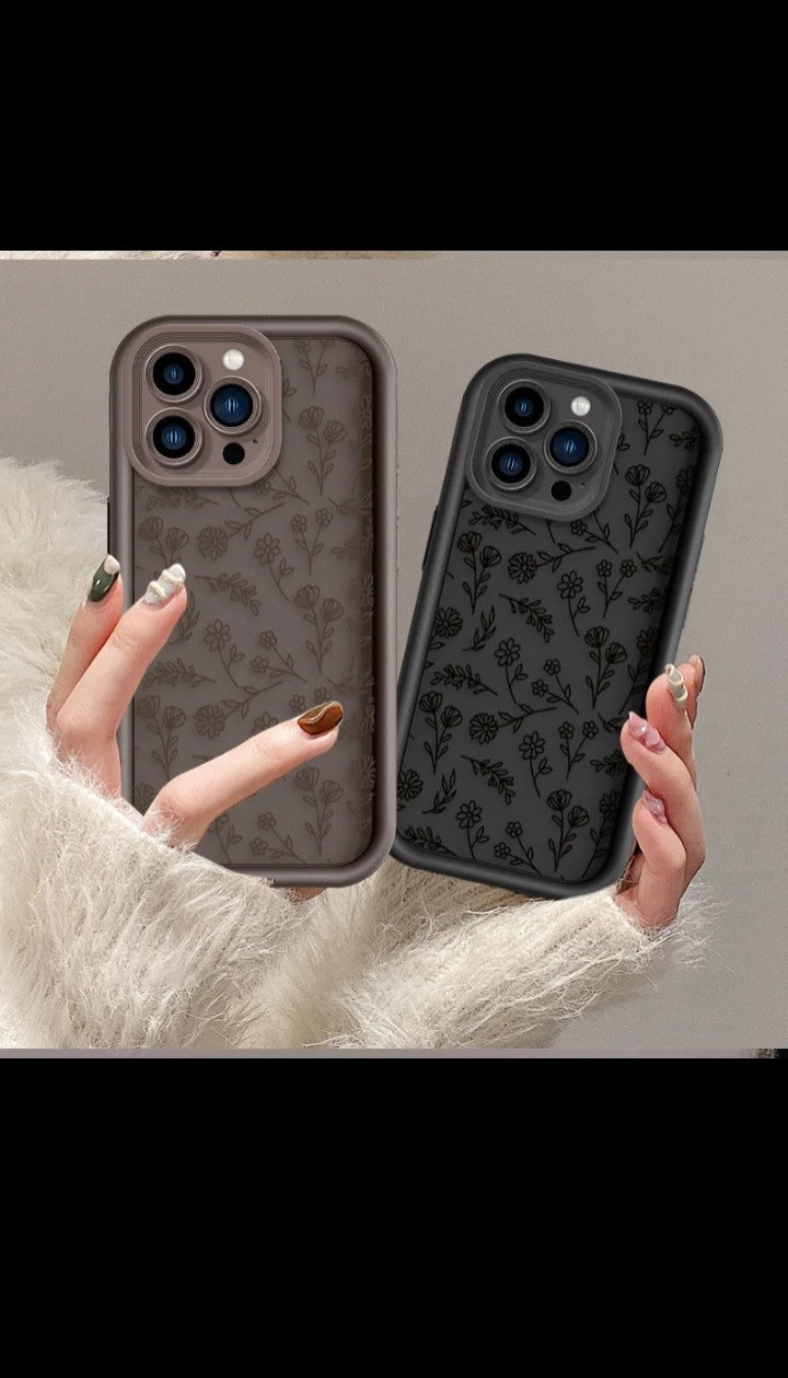 INS - Style protective phone cover Line Floral phone Case Coloured TPU phone Case for iphone 17 16 15 13 pro max 14 15 plus max