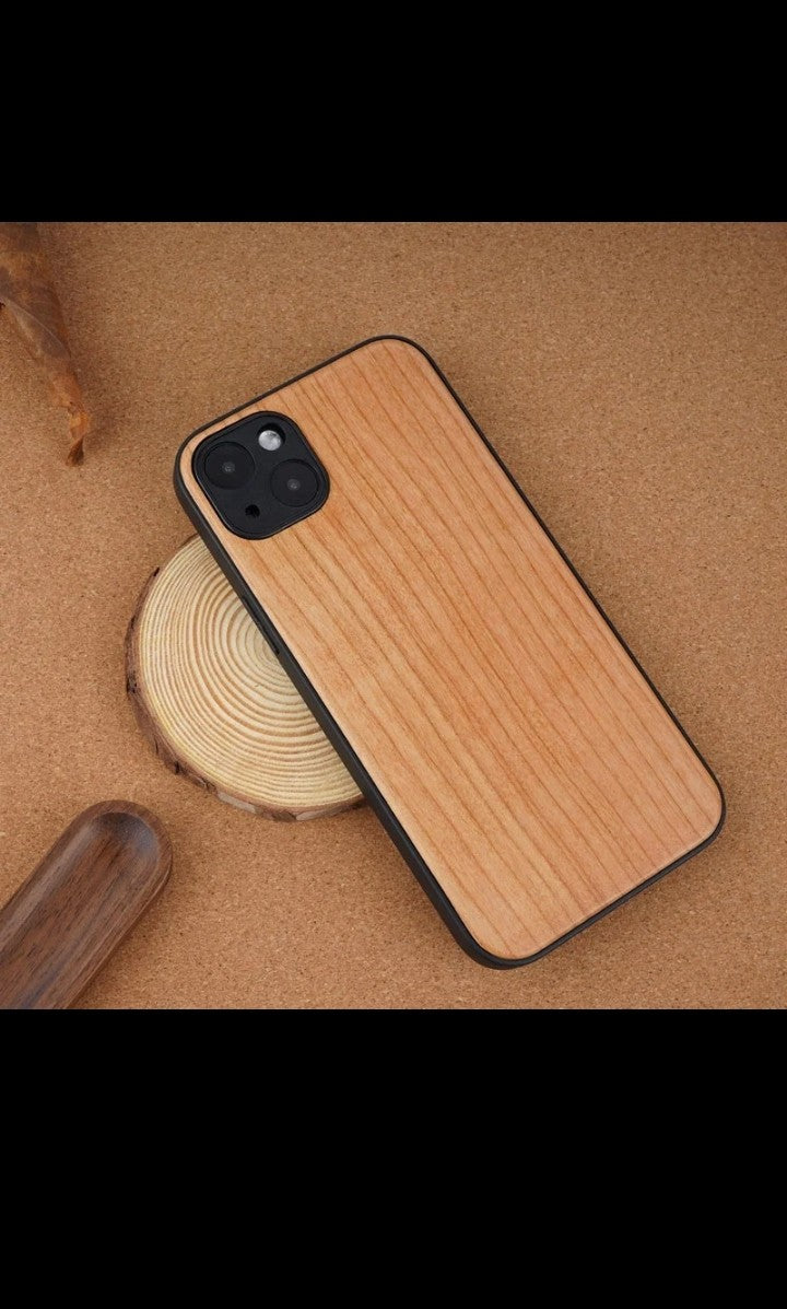 Back Cover Wooden Mobile Phone Case wholesale Custom Shockproof TPU Genuine Wood Natural for iphone 15 wooden craft