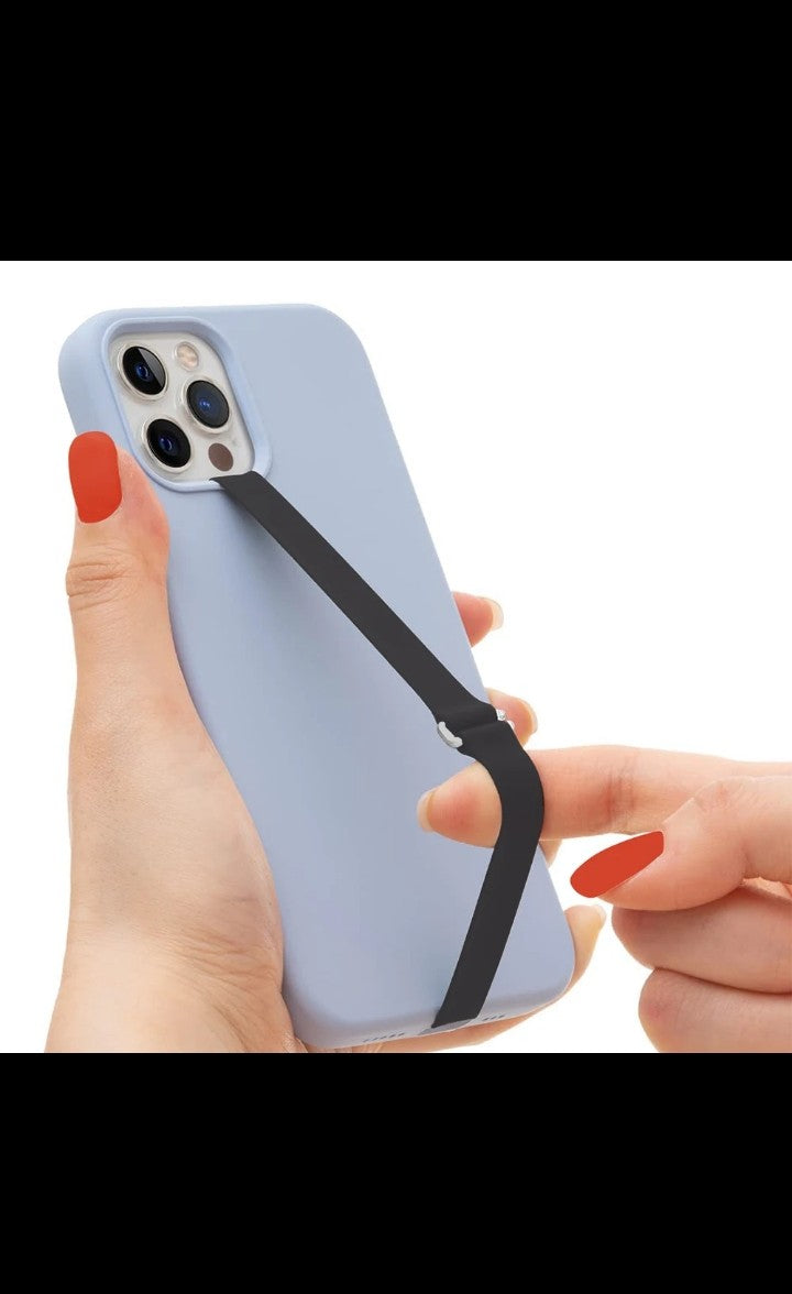 2025 New Simple Modern Mobile Phone Case Silicone Lanyard Mobile Phone Case Wrist Strap Elastic Card