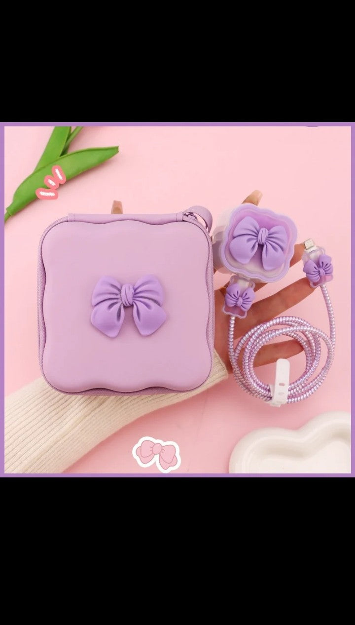 Hot selling 6 In 1 Multifunctional storage bag with 18/20w fast charging micro - USB cable for iphone charger with protective box