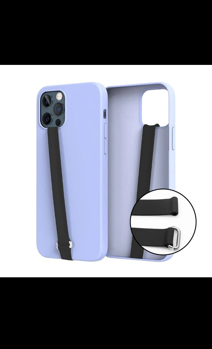 2025 New Simple Modern Mobile Phone Case Silicone Lanyard Mobile Phone Case Wrist Strap Elastic Card