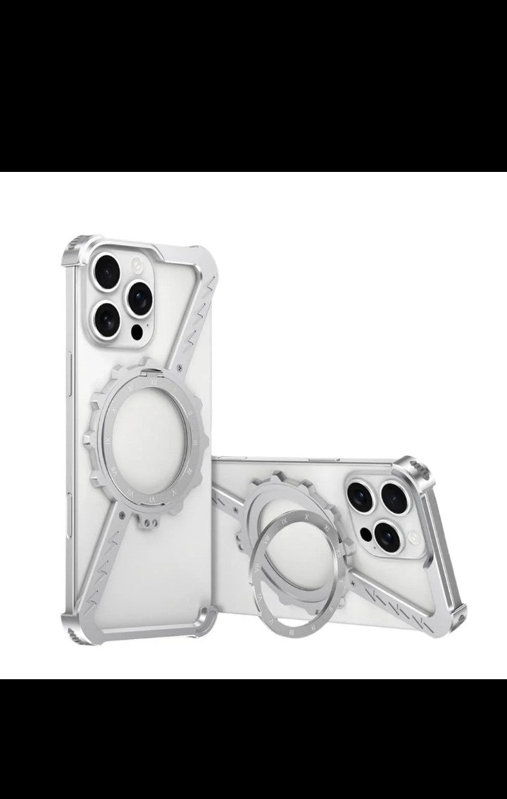 2025 New Anti - fall for airbag for iphone 27 pro max case 360 degree rotating magnetic Holder Unique shape, Metal protective phone Case