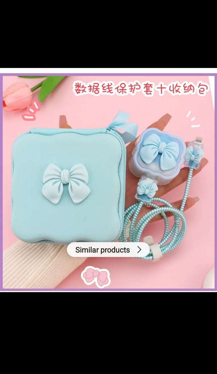 Hot selling 6 In 1 Multifunctional storage bag with 18/20w fast charging micro - USB cable for iphone charger with protective box