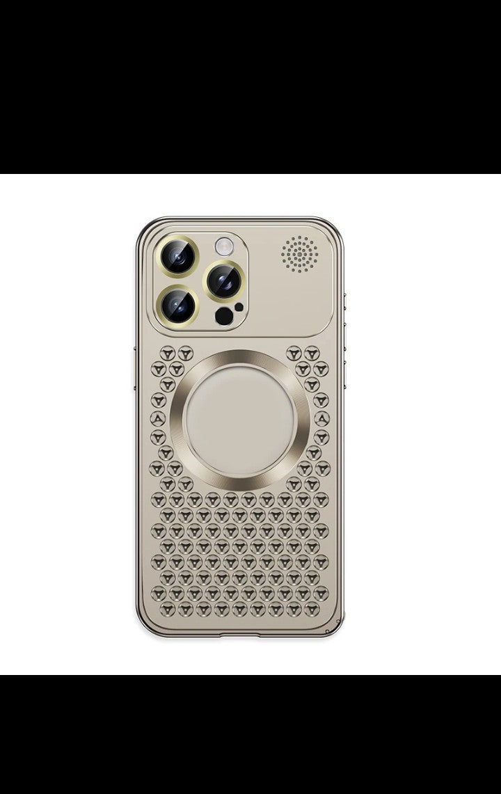 Aromatherapy Aluminum Alloy Metal phone case for iphone 16 15 14 13 12 pro max with camera lens protector cover