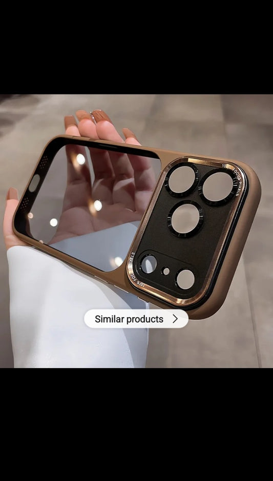 Luxury Transparent Silicone soft Edge phone case for iphone 14 15 16 17 pro max metal lens Border with precision Holes Back Cover