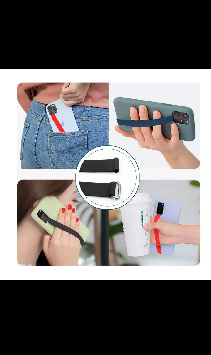 2025 New Simple Modern Mobile Phone Case Silicone Lanyard Mobile Phone Case Wrist Strap Elastic Card