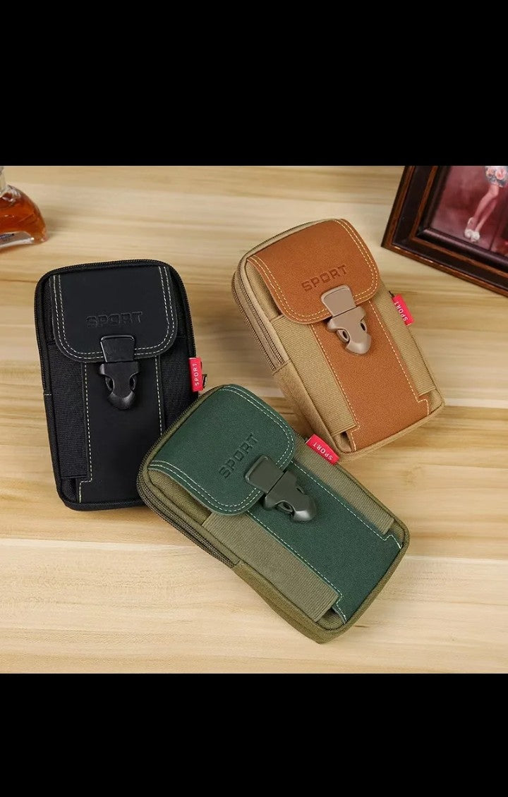 2025 Trending Luxury Mini Camping Bag for Men sports Travel Belt small fanny pack vertical phone and Monday purse